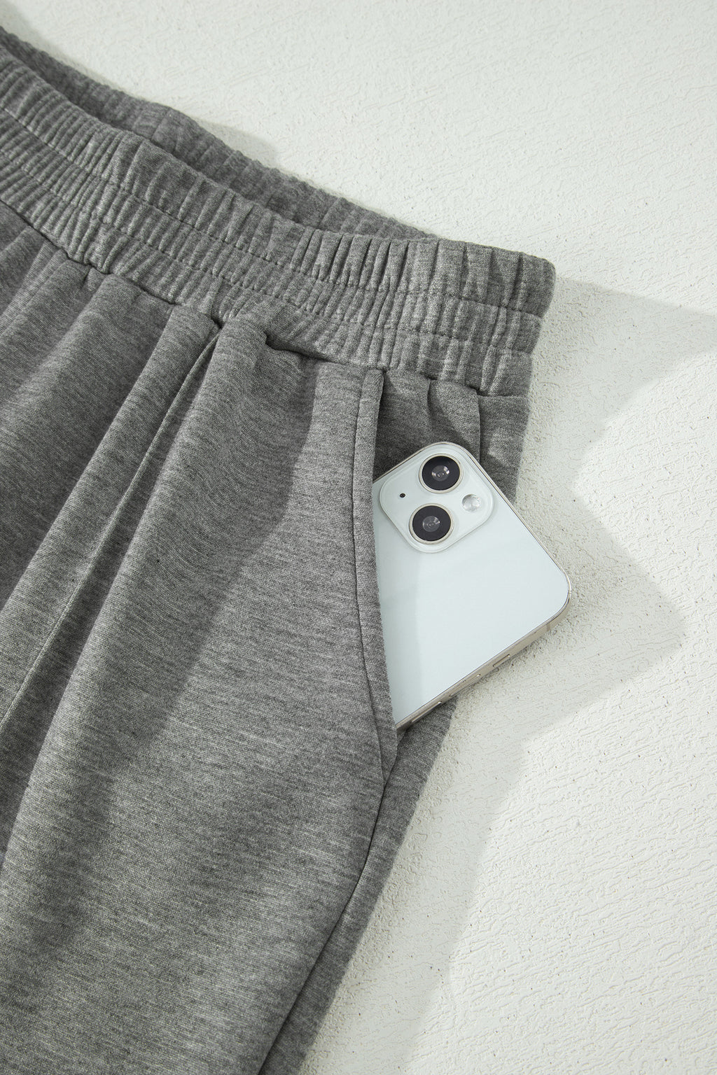Light Grey Half Zip Polo Tee Casual Pant Set