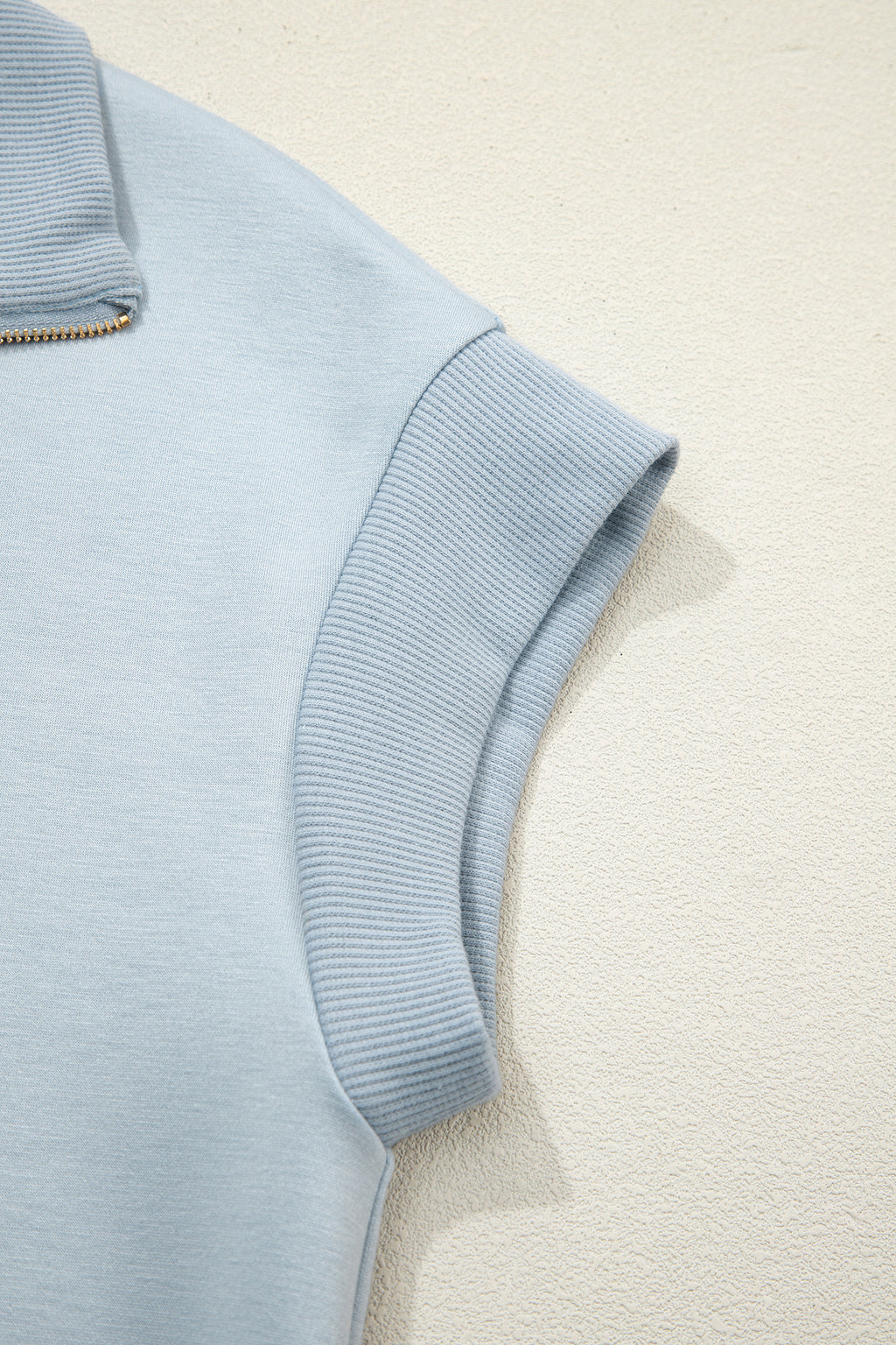 Light Grey Half Zip Polo Tee Casual Pant Set